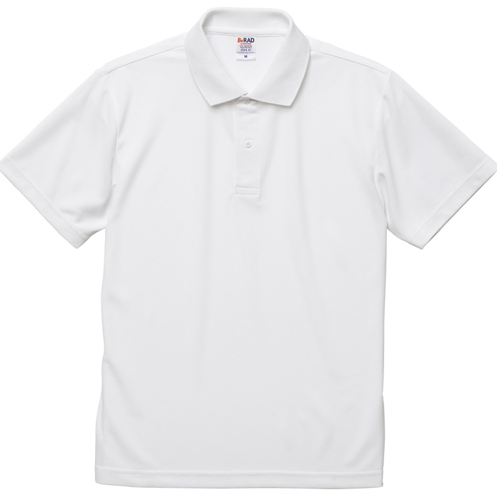 【飲食店販売店制服】ポリ100%ドライポロシャツ半袖レギュラーカラーポケットなし【男女兼用】　説明画像