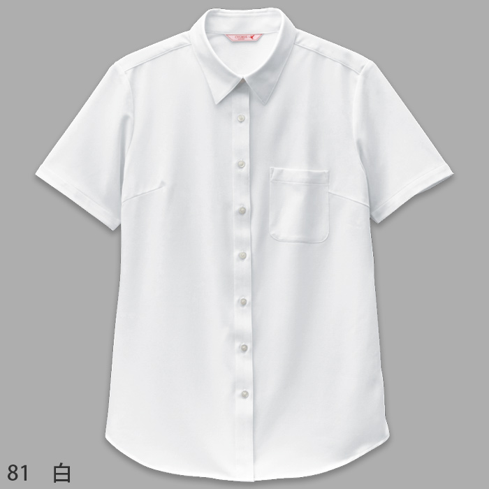 【飲食店販売店制服】ニットシャツ　半袖レギュラーカラー【女性用】ストレッチ性があり高機能なのにロープライス　色