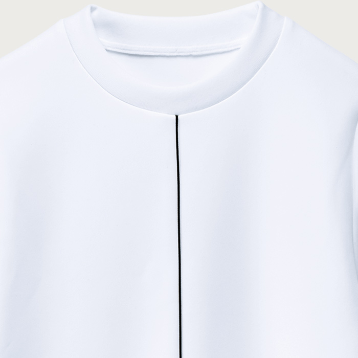 Tシャツ[3色]女性用　パイピング入り光沢感があり上品な印象　スペック