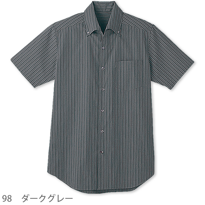 ボタンダウンシャツ　半袖　兼用　色