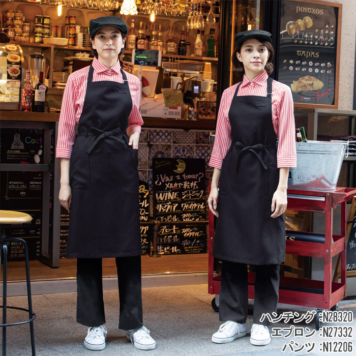 【飲食店販売店制服】ストライプ七分袖シャツ【女性用】柔らかな肌触り　スペック