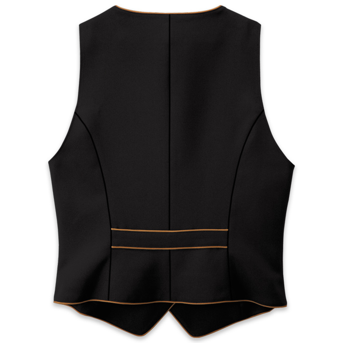 【飲食店販売店制服】パイピングがアクセント ベスト【女性用】きれいめでフェミニンなアイテム　スペック