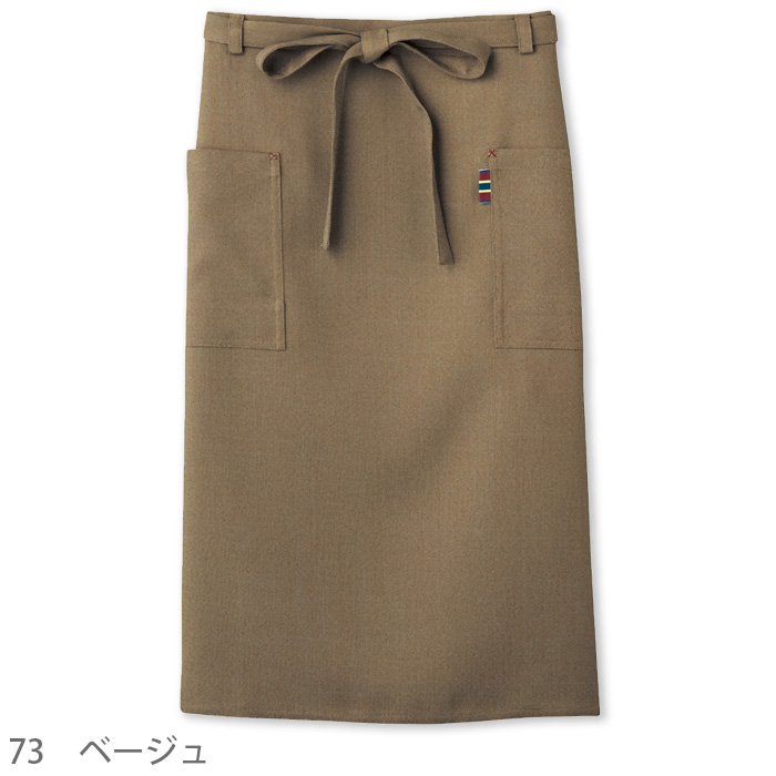 前掛けエプロン 62cm　ミドル丈　色
