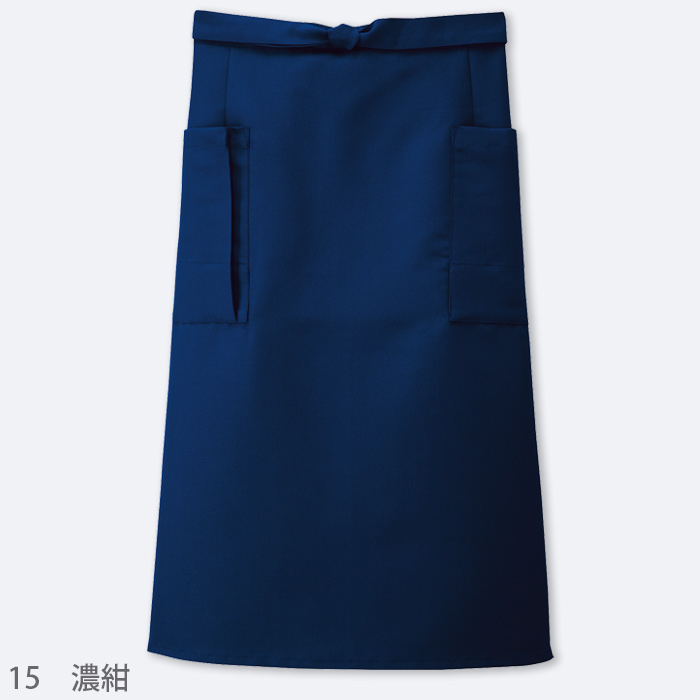 前掛けエプロン　ミドル丈　色