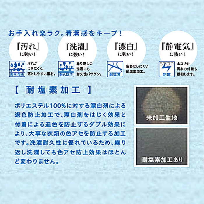 前掛けエプロン　ミドル丈　スペック