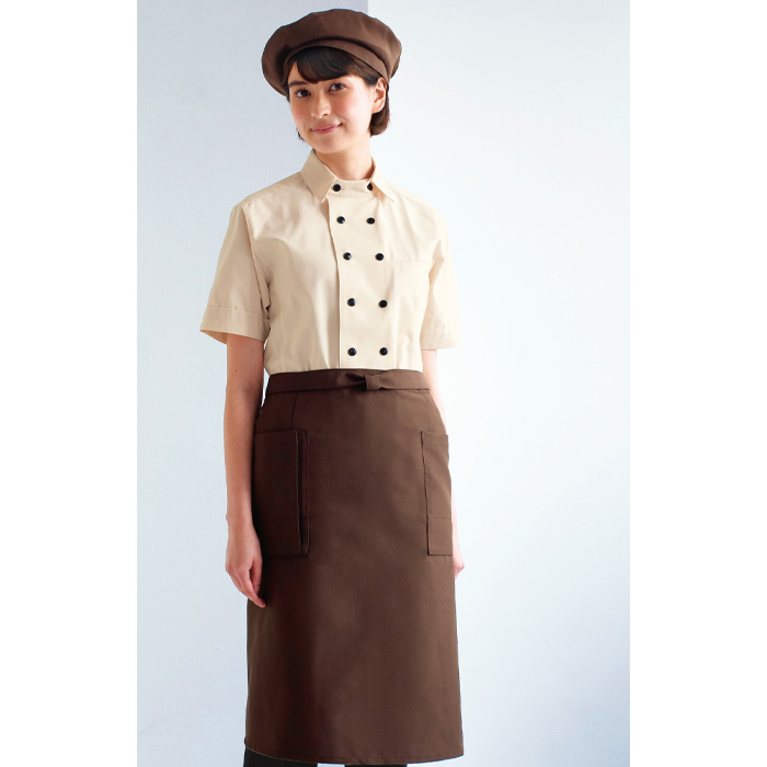 ベレー帽　耐塩素　撥水　撥油　防汚　制電　カフェ制服　飲食制服　　モデル