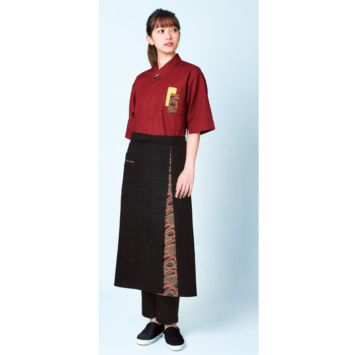和シャツ　パッチワーク付き　兼用　model