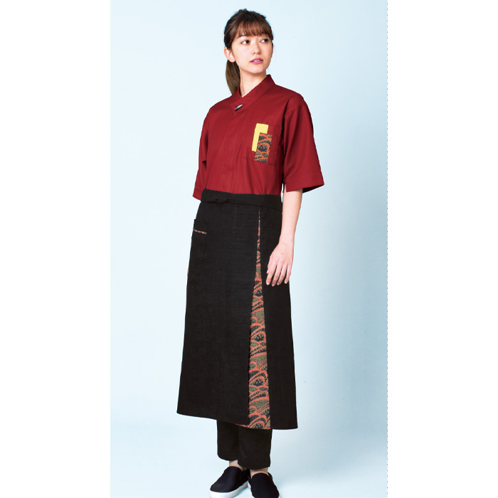 前掛け　流連　ロング　75cm　詳細画像
