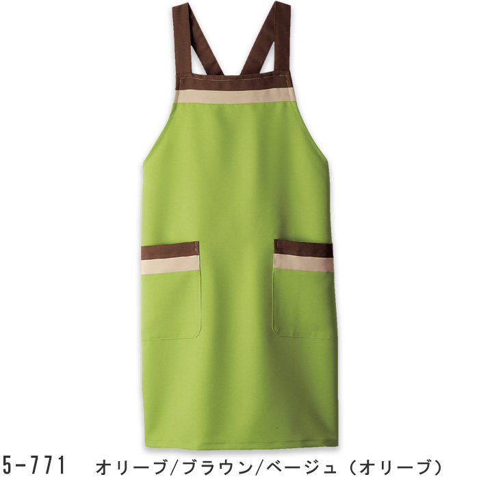 【飲食店販売店制服】エプロン【兼用】3色　80cm丈　耐久防汚　制電　水も油も　汚れに強い　静電気　　色"