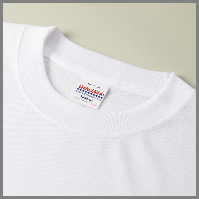 Tシャツ(男女兼用)ポリ90%5.3オンス　シワになりにくい　スペック