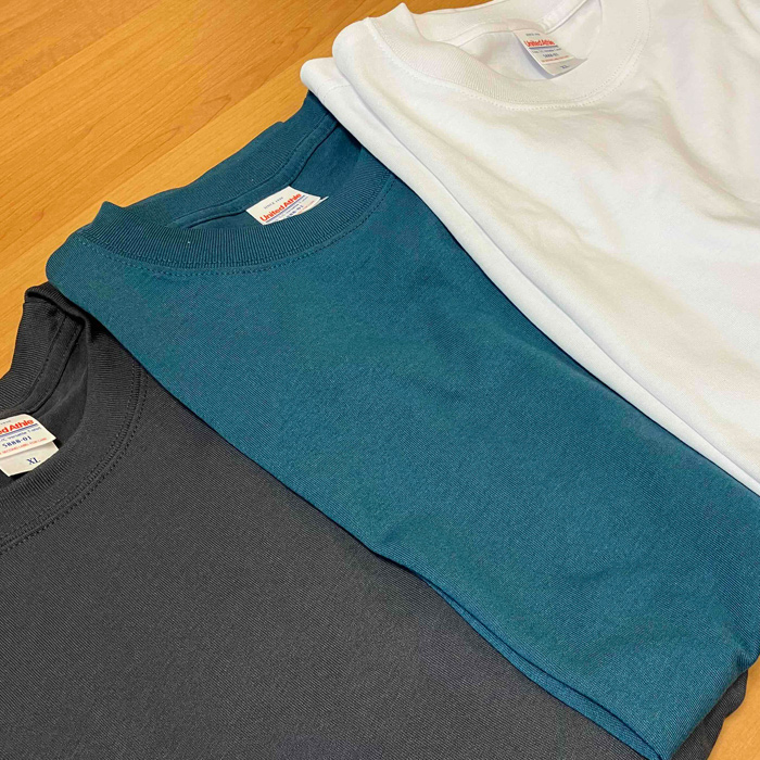Tシャツ(男女兼用)ポリ90%5.3オンス　シワになりにくい　スペック