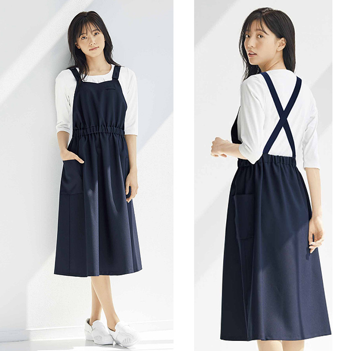 美容医療・サロン・クリニック制服　飲食　事務　販売　エプロンドレス　マタニティ 　62058モデル