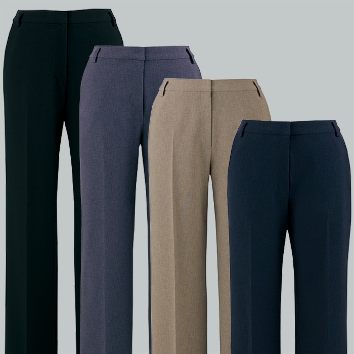 【飲食店販売店制服】レディースストレートパンツ【女性用5~23号】軽量・タテにもヨコにも伸びるストレッチ　スペック