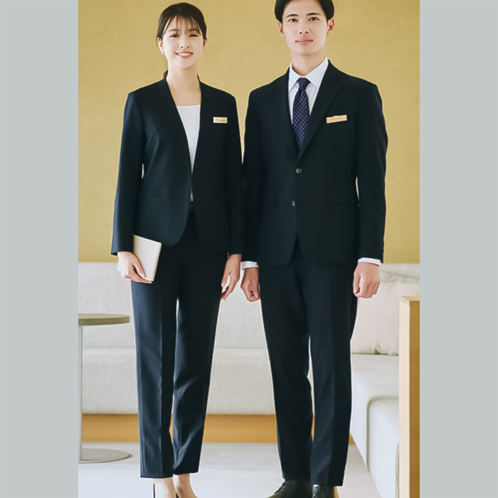 【飲食店販売店制服】レディーステーパードパンツ【女性用5~23号】軽量・タテにもヨコにも伸びるストレッチ　スペック