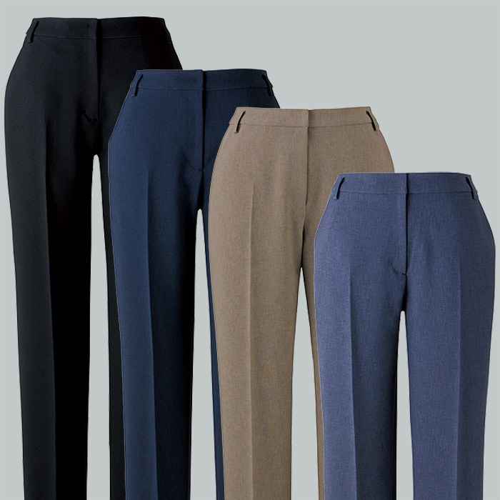 【飲食店販売店制服】レディーステーパードパンツ【女性用5~23号】軽量・タテにもヨコにも伸びるストレッチ　スペック
