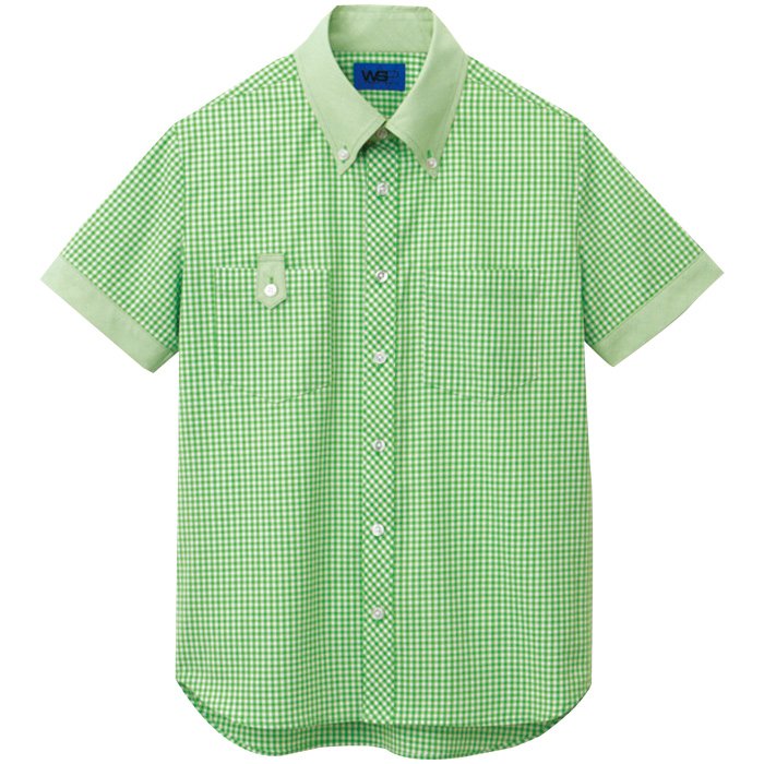 【飲食店販売店制服】ギンガムチェック半袖シャツ8色　清掃スタッフにもオススメ【男女兼用】　商品説明