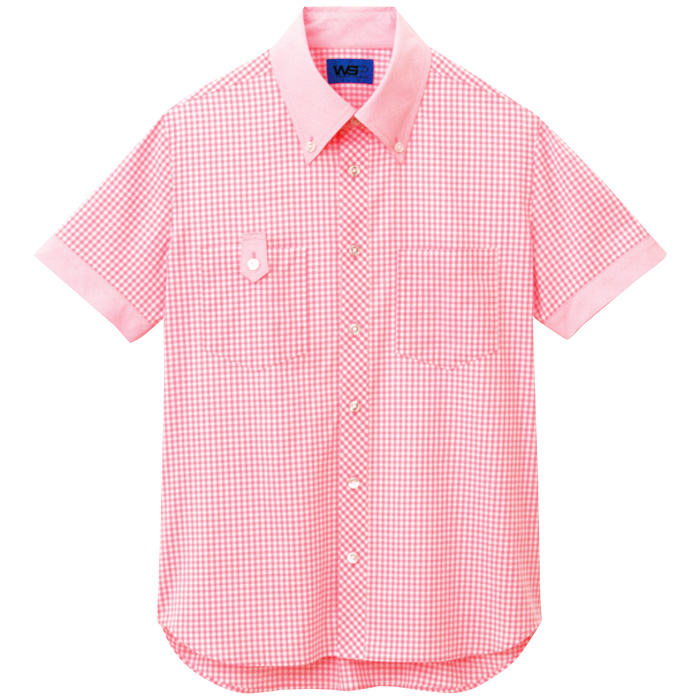 【飲食店販売店制服】ギンガムチェック半袖シャツ8色　清掃スタッフにもオススメ【男女兼用】　商品説明
