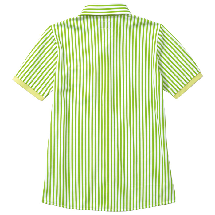 【飲食店販売店制服】ストライプニット半袖シャツ4色　清掃スタッフにもオススメ【男女兼用】　商品説明