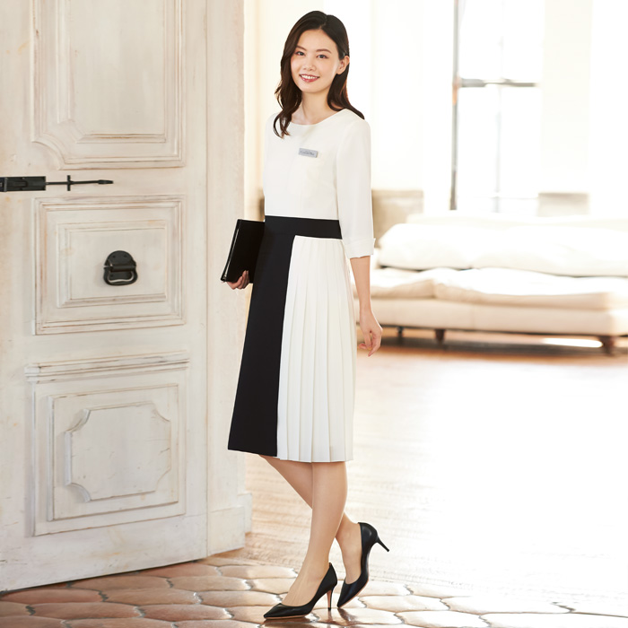 モノトーン　アシンメトリーワンピース 女性用