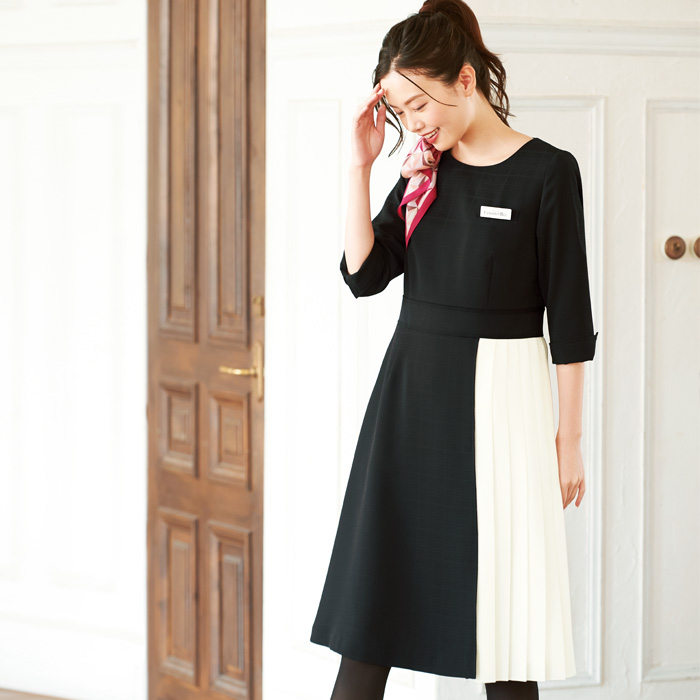 モノトーン　アシンメトリーワンピース 女性用