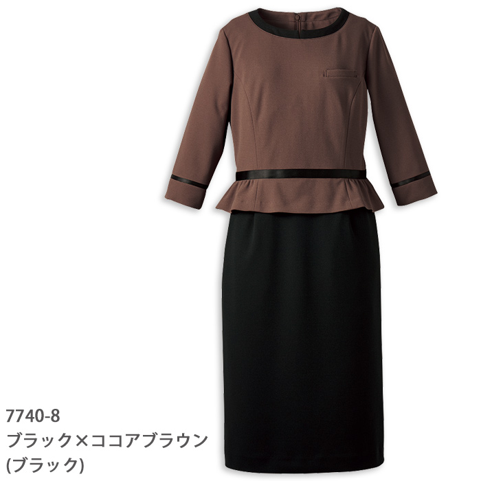 温もりと気品を感じるブラウンのニットワンピース【2色】　色