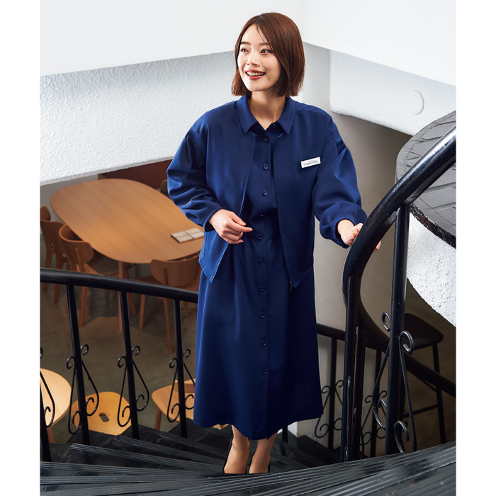【【化粧品販売・ビューティー系サロン制服】　ナチュラル&エフォートレス サロンジャケット2色　色