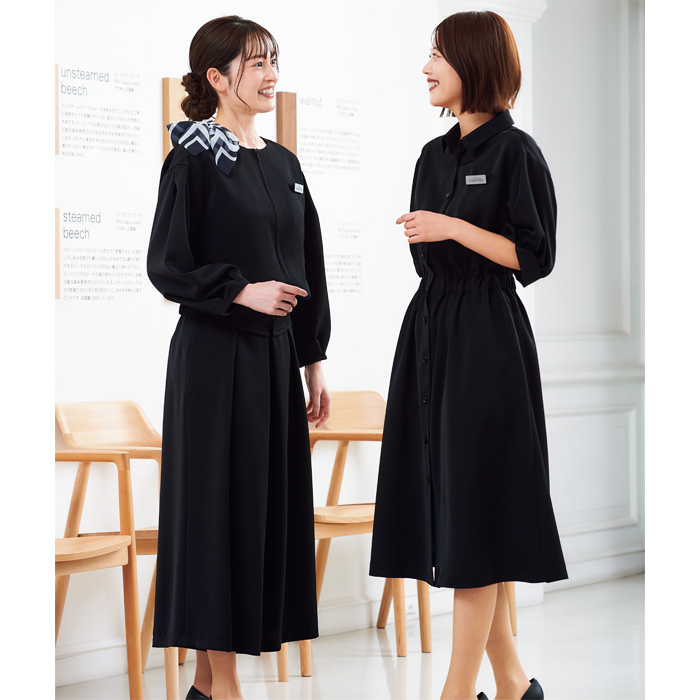【化粧品販売・ビューティー系サロン制服】　ナチュラル&エフォートレス ワイドパンツ2色　色