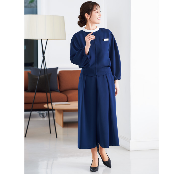 【化粧品販売・ビューティー系サロン制服】　ナチュラル&エフォートレス ワイドパンツ2色　色