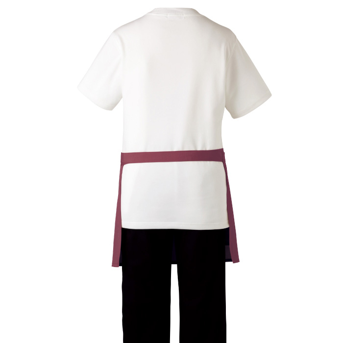 【飲食店販売店制服】ショートエプロン【兼用】丈30cm　高い撥水力で水仕事も快適 制電　交織ポプリン　腰下　エプロン　スペック