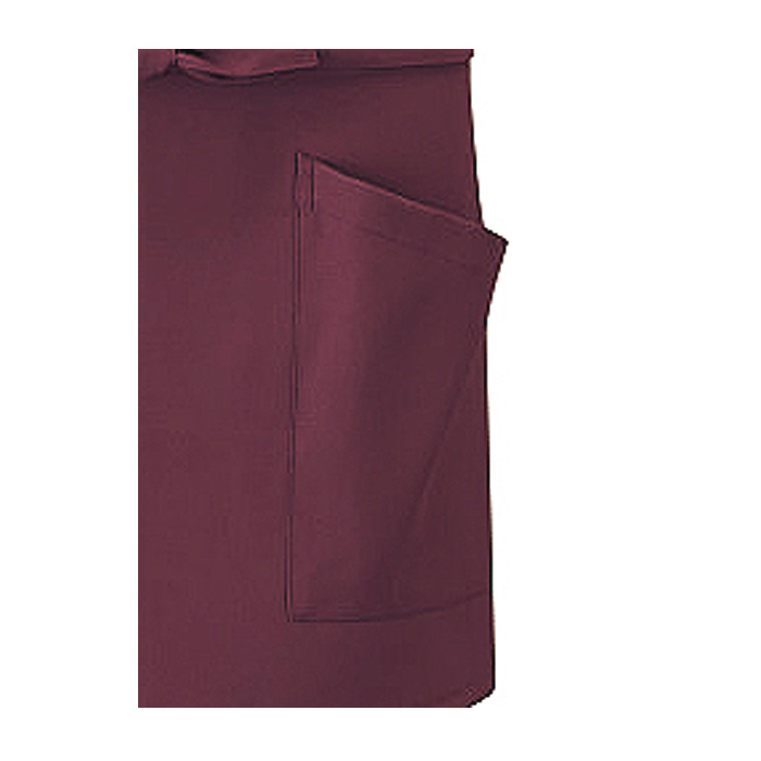 【飲食店販売店制服】ショートエプロン【兼用】丈30cm　高い撥水力で水仕事も快適 制電　交織ポプリン　腰下　エプロン　スペック
