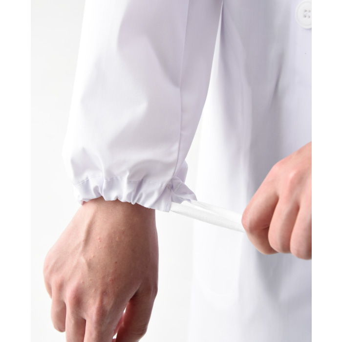 【研究系・食品開発・管理栄養士】ダブル白衣【女性用】袖口絞れる2WAYタイプ スペック