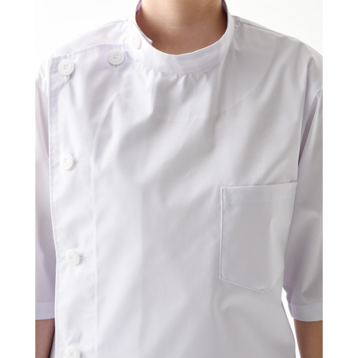 【栄養士・薬局】【栄養士・薬局】五分袖白衣【男女兼用】きちんと見えるメディカルタイプ スペック