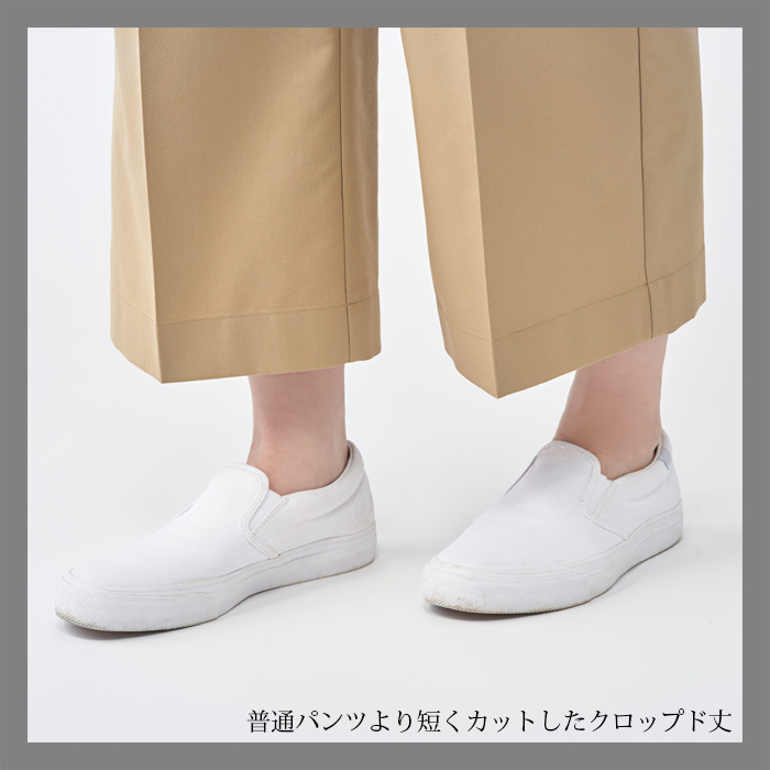 ストレッチワイドパンツ2色【女性用】ナチュラルな柔らかい風合い　スペック