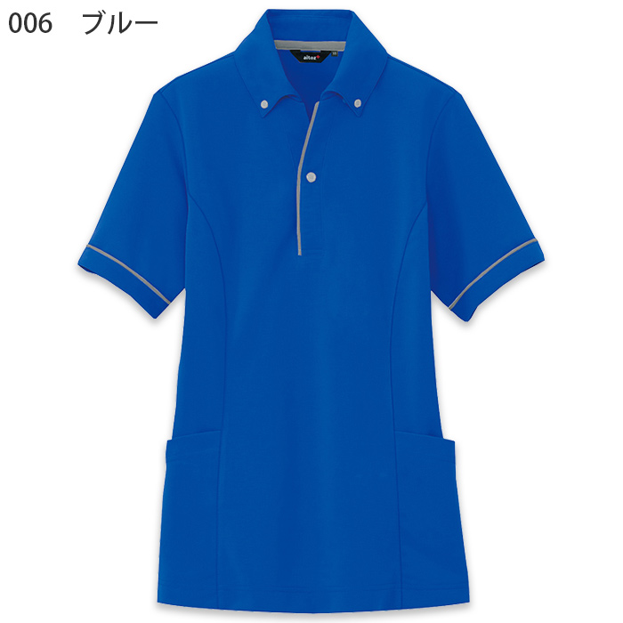 SS～5L サイドポケット 半袖ボタンダウン ニットポロシャツ【兼用】　色画像