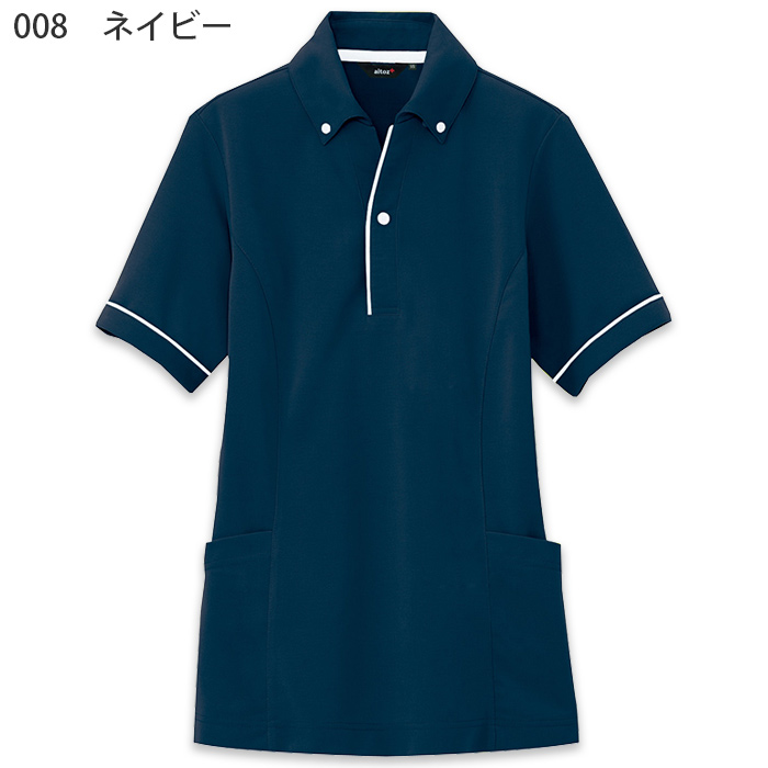 SS～5L サイドポケット 半袖ボタンダウン ニットポロシャツ【兼用】　色画像