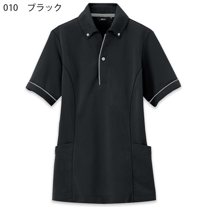 SS～5L サイドポケット 半袖ボタンダウン ニットポロシャツ【兼用】　色画像
