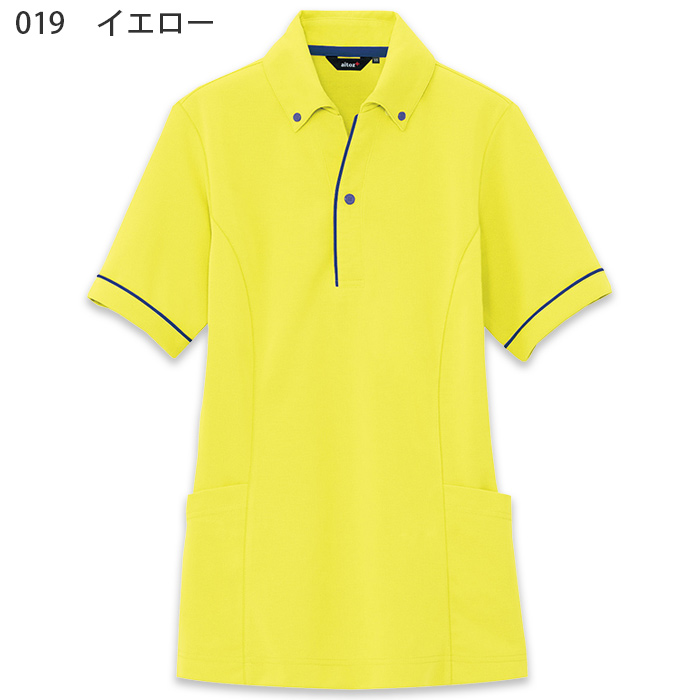 SS～5L サイドポケット 半袖ボタンダウン ニットポロシャツ【兼用】　色画像