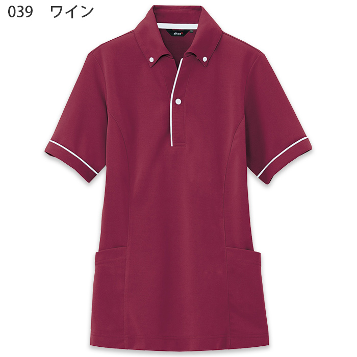 SS～5L サイドポケット 半袖ボタンダウン ニットポロシャツ【兼用】　色画像