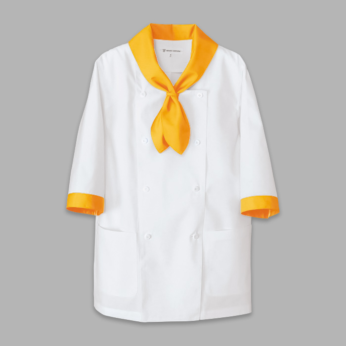 かわいくて元気が出るスカーフカラー付コート【2色】女性用　色画像
