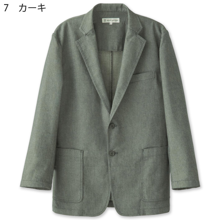 自然な表情と清涼感のある麻調デニム　ジャケット【兼用】　色
