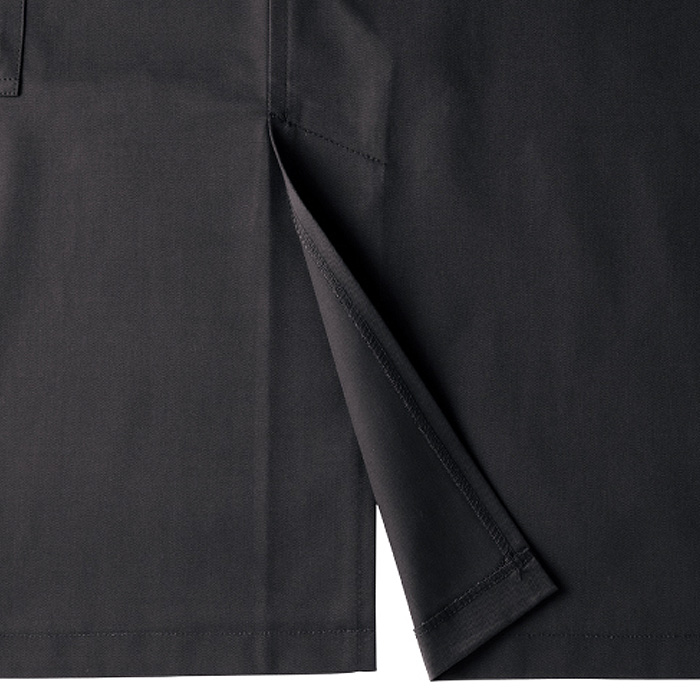 【飲食店販売店制服】エプロン【兼用】(2色)丈55cm　M・Lサイズ　便利なポケット付きPOS前掛 ツイル　腰下　スペック