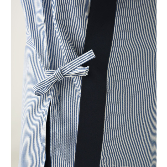 【飲食店販売店制服】ハッピコート ストライプデニム生地【男性用】　スペック