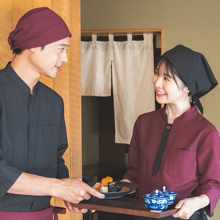 三角巾バンダナ帽(2WAY)毛髪落下防止ネット付【兼用】4色　　モデル