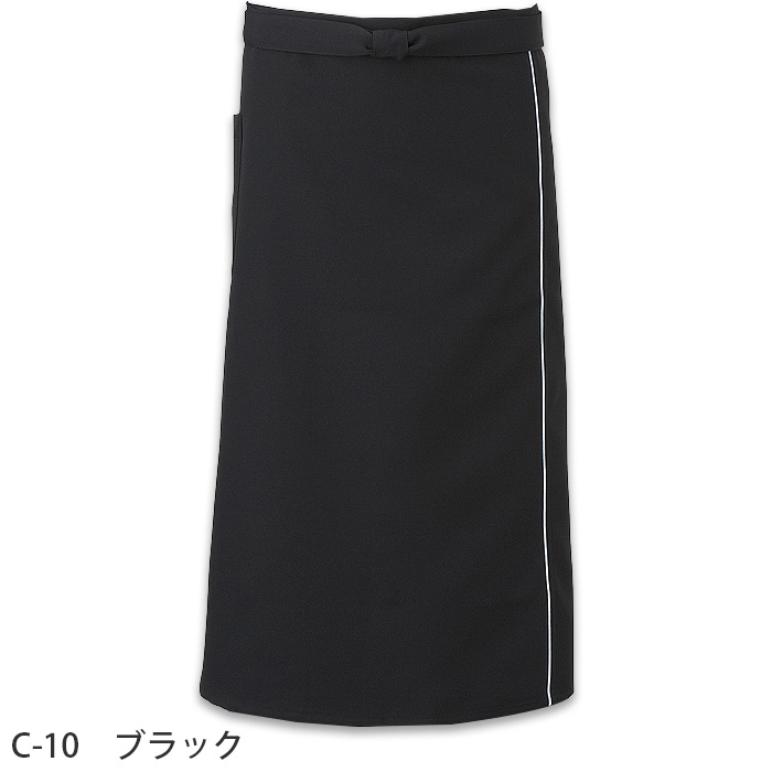 ソムリエエプロン(兼用)サイドに入ったパイピングがオシャレ&クールな印象のエプロン　丈75cm　BC7132　カラー
