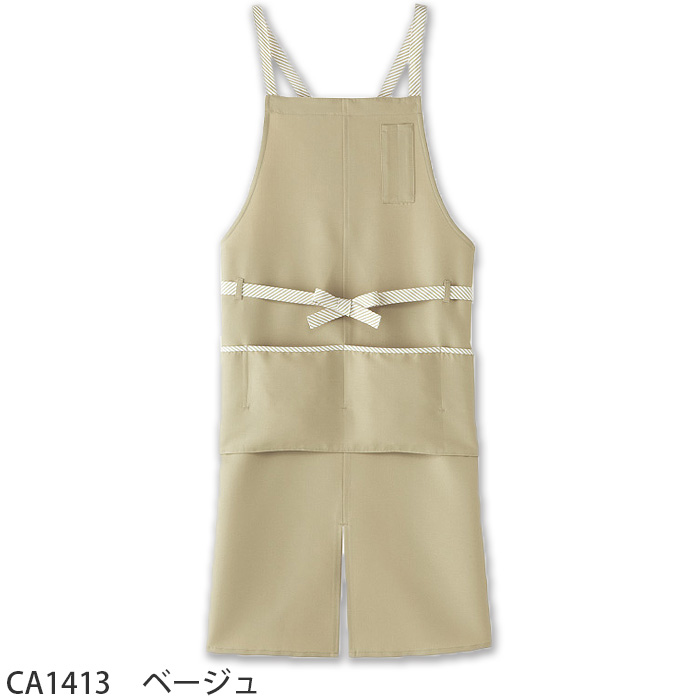 胸当てエプロン【兼用】M・Lサイズ　防脱色　制電　交織ポプリン　ストライプ紐,胸付き,たすき,エプロン　色