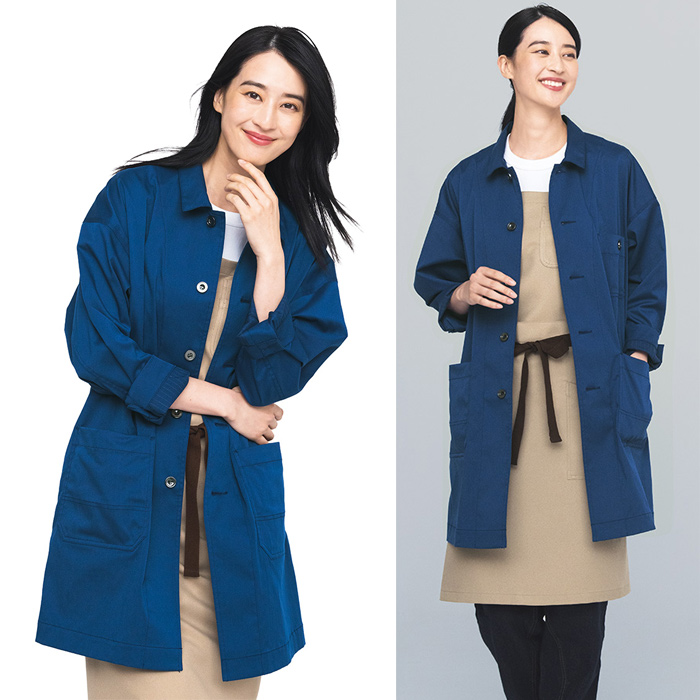 【飲食店販売店制服】 ストレッチコート4色【兼用】羽織、コックコート、シャツとしても　色