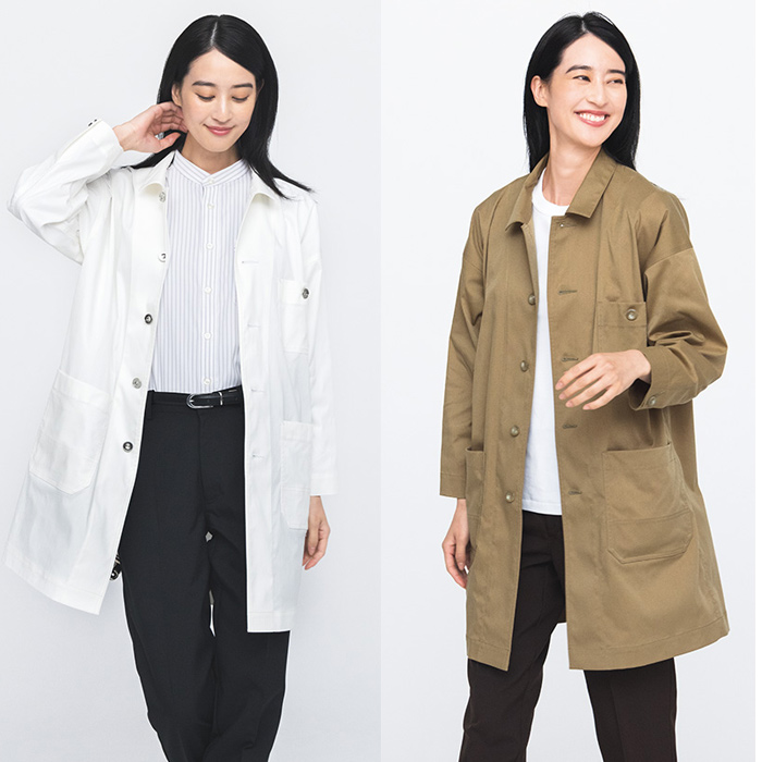 【飲食店販売店制服】 ストレッチコート4色【兼用】羽織、コックコート、シャツとしても　色