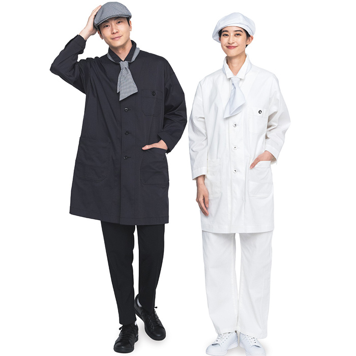 【飲食店販売店制服】 ストレッチコート4色【兼用】羽織、コックコート、シャツとしても　色