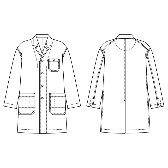 【飲食店販売店制服】 ストレッチコート4色【兼用】羽織、コックコート、シャツとしても　スペック