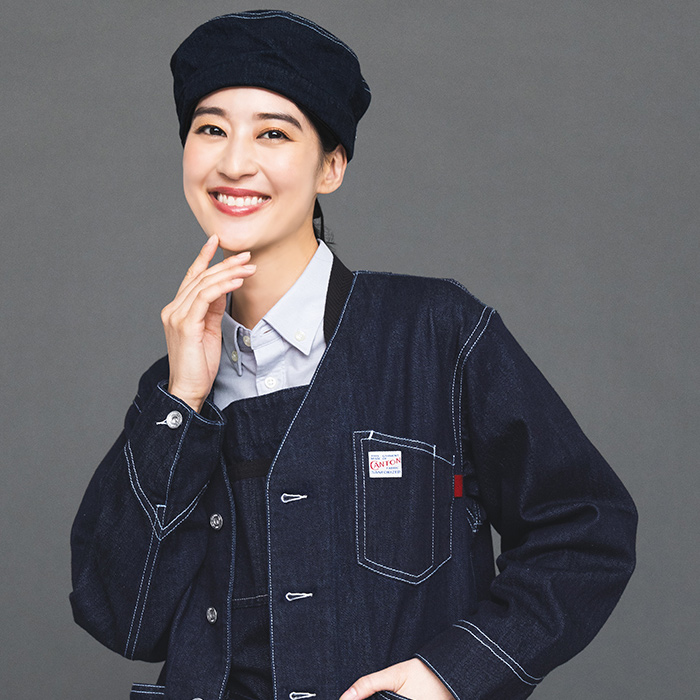 【飲食店販売店制服】CANTON ベレー帽【兼用M/Lサイズ】 国産ジャパンデニム モデル